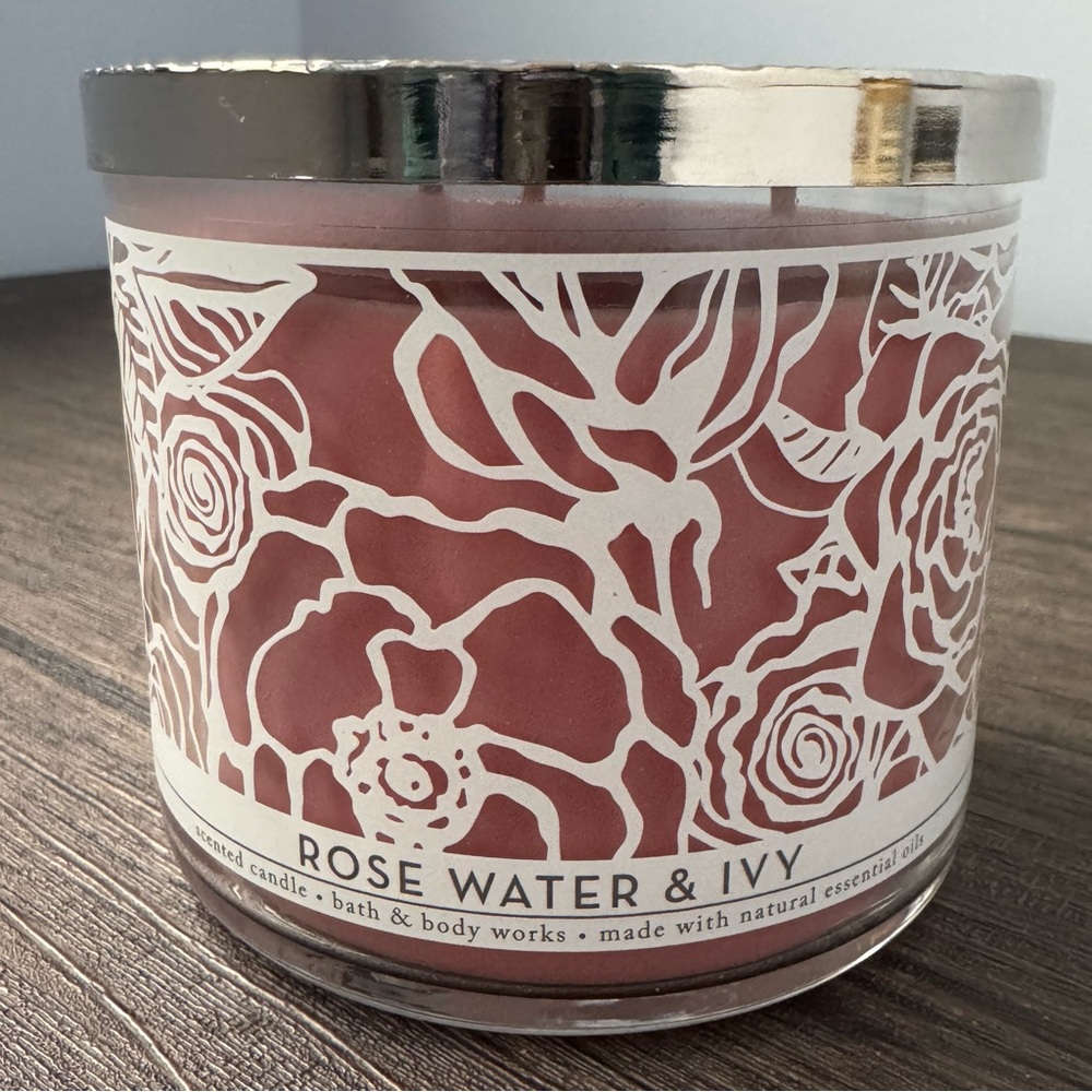 Bath & Body Works Rose Water & Ivy 3-Wick Candle